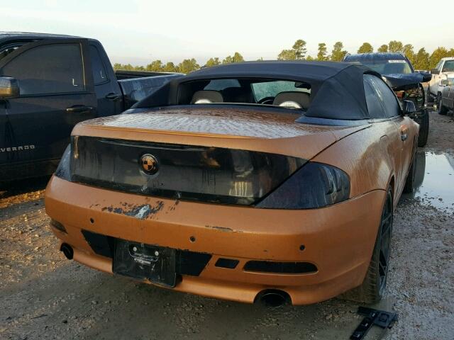 WBAEK13537CN84168 - 2007 BMW 650 I ORANGE photo 4
