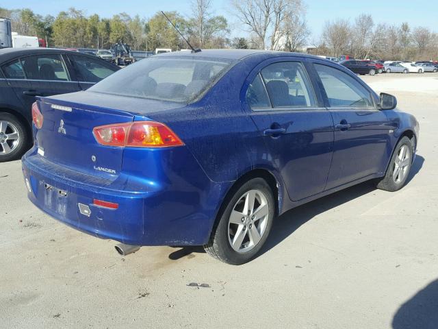 JA3AU26U18U040721 - 2008 MITSUBISHI LANCER ES BLUE photo 4