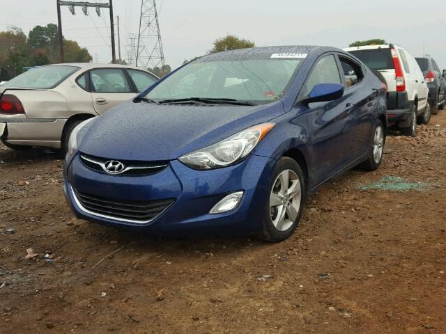 KMHDH4AE3DU750305 - 2013 HYUNDAI ELANTRA GL BLUE photo 2