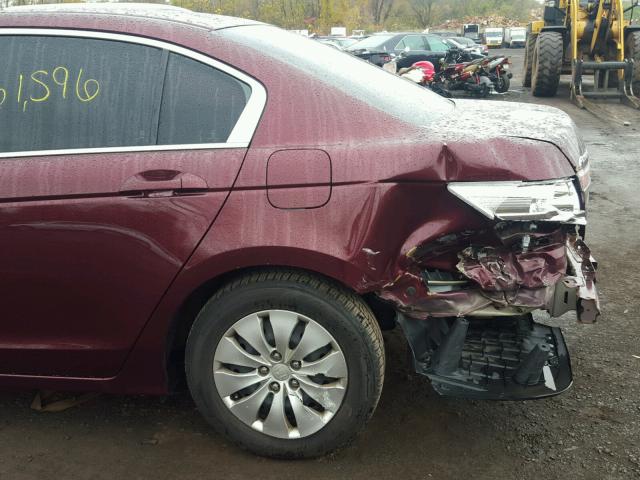 1HGCP2F31CA158921 - 2012 HONDA ACCORD LX RED photo 9