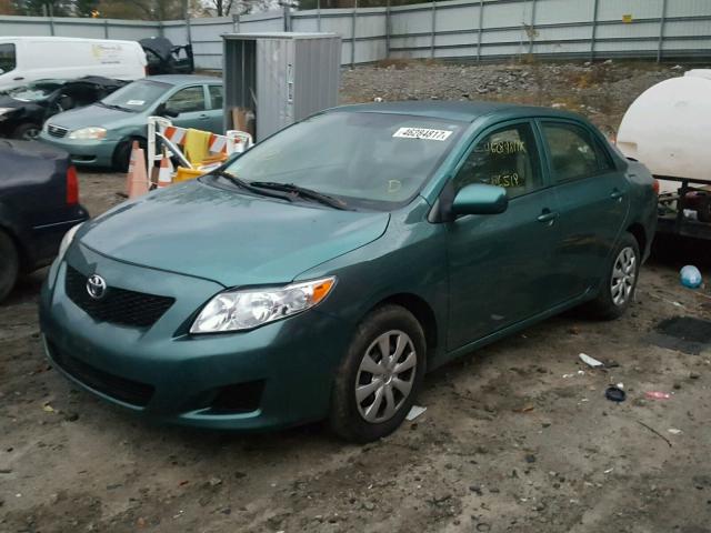 2T1BU4EE8AC270707 - 2010 TOYOTA COROLLA BA GREEN photo 2