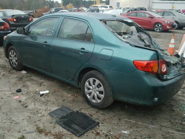 2T1BU4EE8AC270707 - 2010 TOYOTA COROLLA BA GREEN photo 3