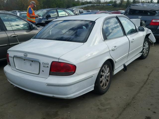 KMHWF35H73A840117 - 2003 HYUNDAI SONATA GLS WHITE photo 4