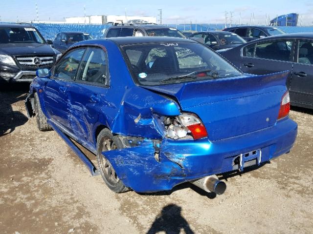 00000000GDA006552 - 2001 SUBARU WRX BLUE photo 3