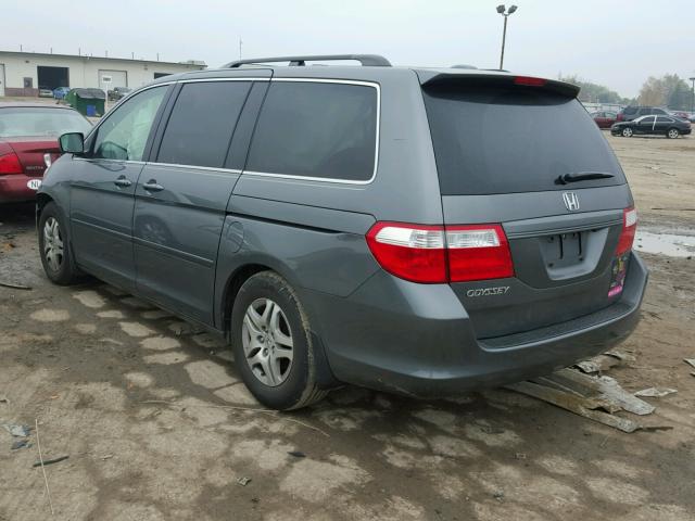 5FNRL38737B418596 - 2007 HONDA ODYSSEY EX GRAY photo 3