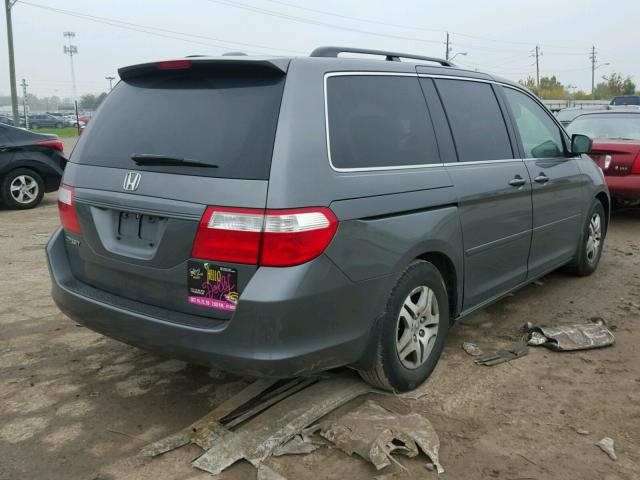 5FNRL38737B418596 - 2007 HONDA ODYSSEY EX GRAY photo 4