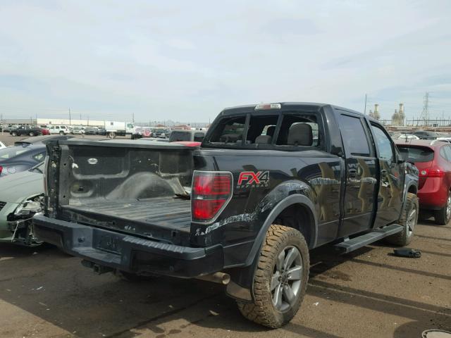 1FTFW1E66EFC21621 - 2014 FORD F150 BLACK photo 4