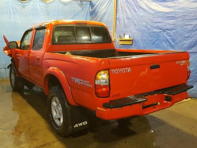 5TEHN72N64Z382563 - 2004 TOYOTA TACOMA DOU RED photo 3