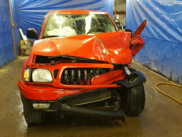 5TEHN72N64Z382563 - 2004 TOYOTA TACOMA DOU RED photo 9