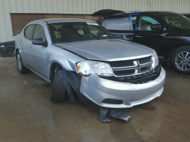 1C3CDZAB4CN147150 - 2012 DODGE AVENGER SILVER photo 1