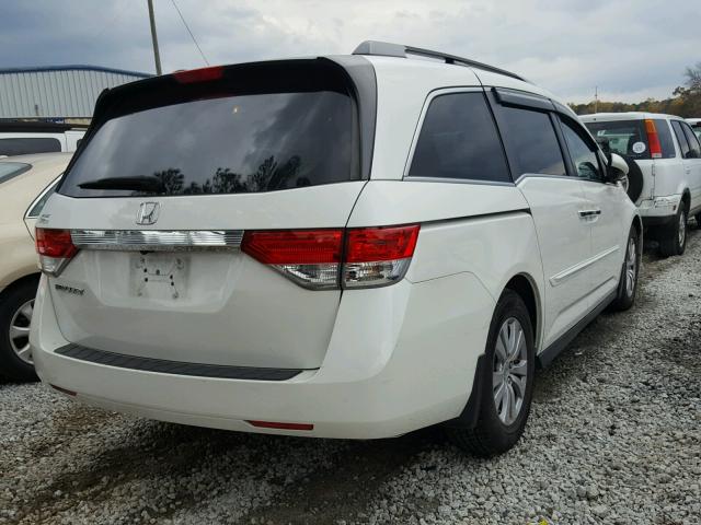 5FNRL5H60EB138800 - 2014 HONDA ODYSSEY EX WHITE photo 4