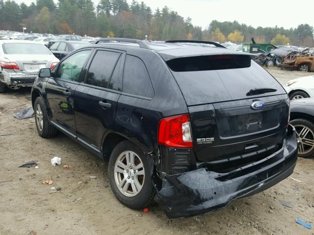 2FMDK3GC6BBB09458 - 2011 FORD EDGE SE BLACK photo 3