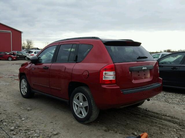 1J4FT47A09D173850 - 2009 JEEP COMPASS SP წითელი ფოტო 3