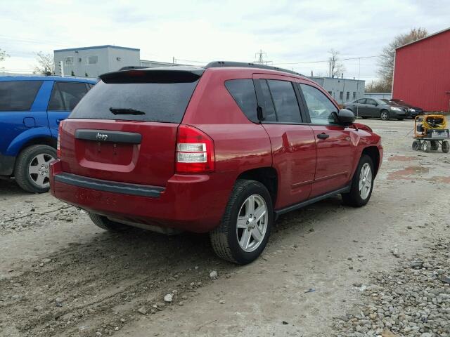 1J4FT47A09D173850 - 2009 JEEP COMPASS SP RED photo 4