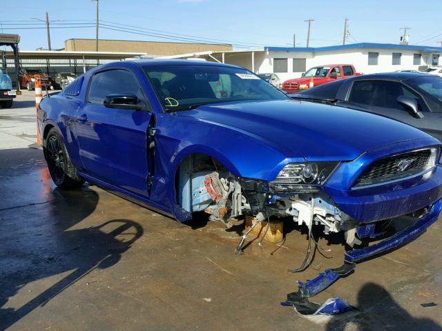 1ZVBP8AM5E5257070 - 2014 FORD MUSTANG BLUE photo 1