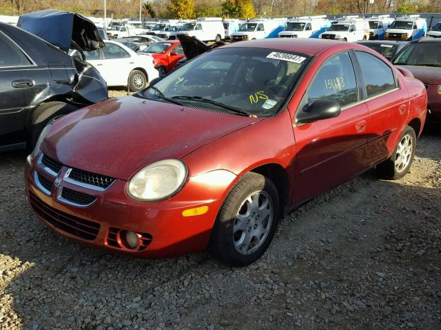 1B3ES56C95D240714 - 2005 DODGE NEON RED photo 2