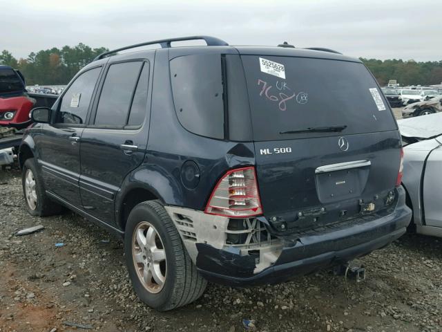 4JGAB75EX3A374623 - 2003 MERCEDES-BENZ ML 500 BLUE photo 3