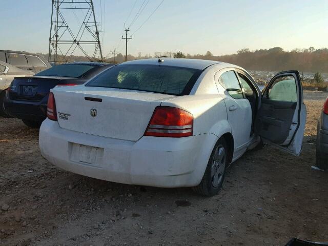 1B3LC46K48N582981 - 2008 DODGE AVENGER SE WHITE photo 4