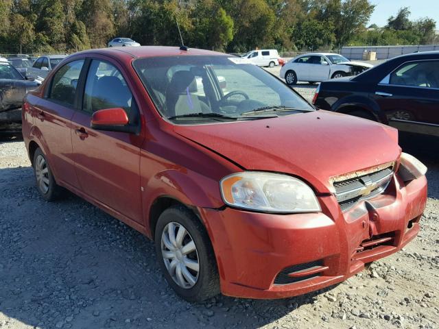 KL1TD56E29B338879 - 2009 CHEVROLET AVEO LS RED photo 1