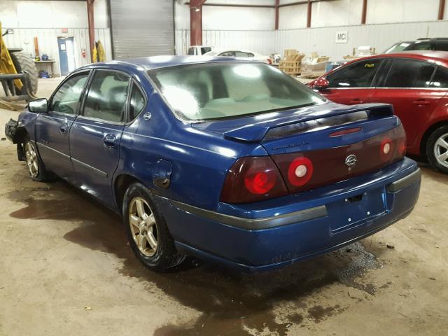 2G1WH52K839280655 - 2003 CHEVROLET IMPALA LS BLUE photo 3