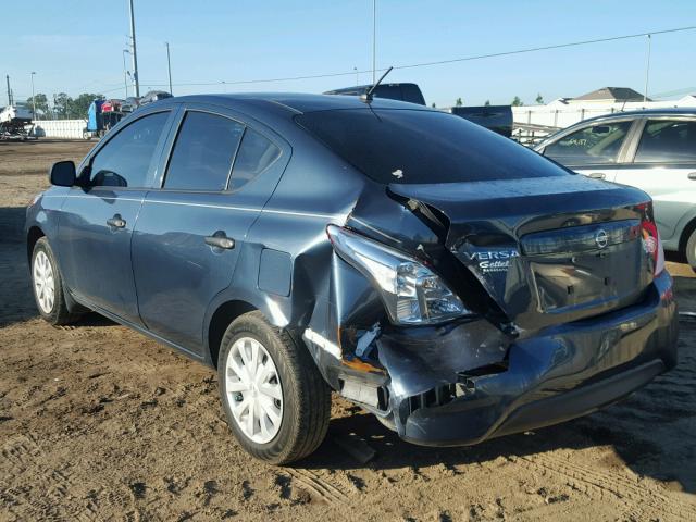 3N1CN7AP7FL915025 - 2015 NISSAN VERSA S BLUE photo 3