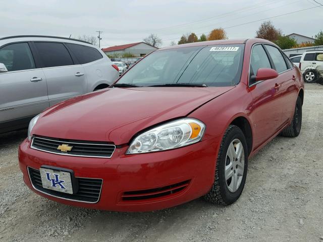 2G1WB58N289256331 - 2008 CHEVROLET IMPALA LS RED photo 2