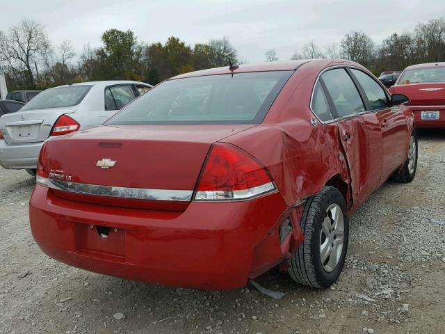 2G1WB58N289256331 - 2008 CHEVROLET IMPALA LS RED photo 4