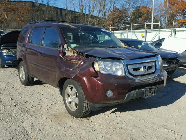 5FNYF4H51BB082348 - 2011 HONDA PILOT EXL MAROON photo 1