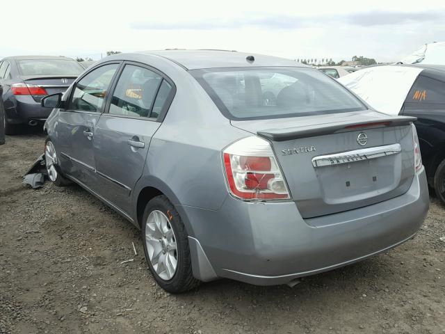 3N1AB6AP0CL763224 - 2012 NISSAN SENTRA 2.0 GRAY photo 3