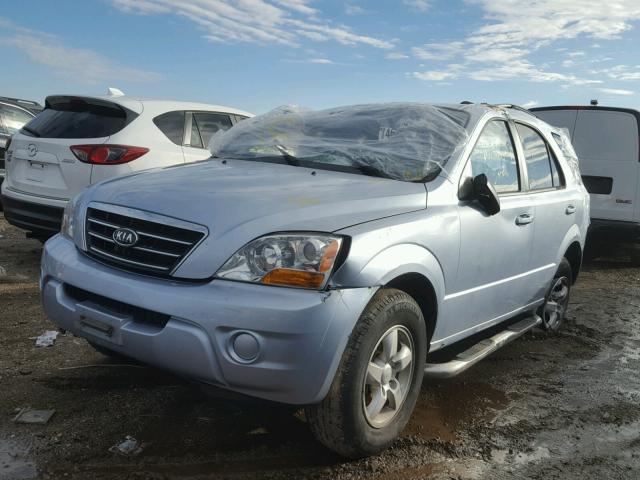 KNDJC735885795194 - 2008 KIA SORENTO EX BLUE photo 2