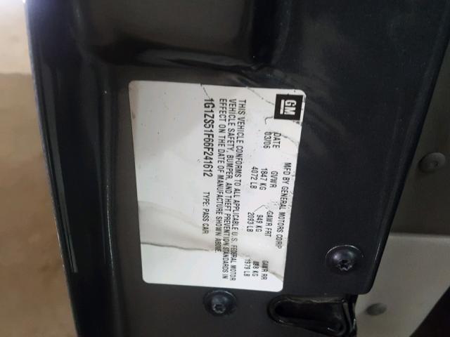 1G1ZS51F66F241612 - 2006 CHEVROLET MALIBU LS 灰色 照片 10