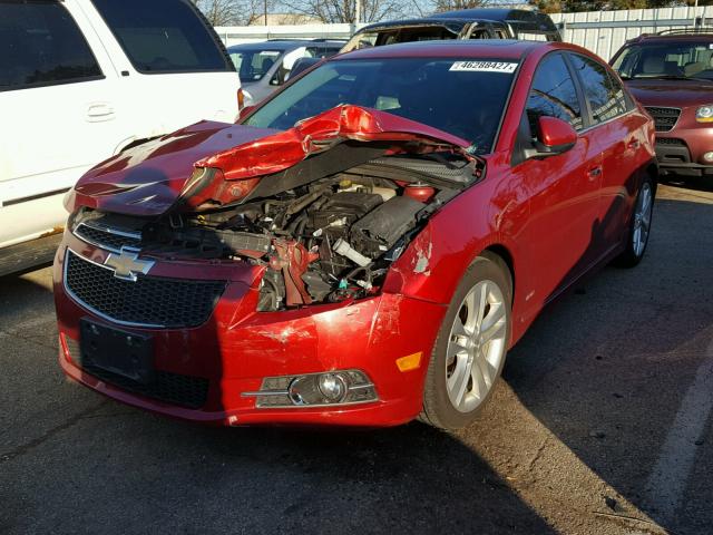 1G1PG5SB6D7328146 - 2013 CHEVROLET CRUZE LTZ RED photo 2