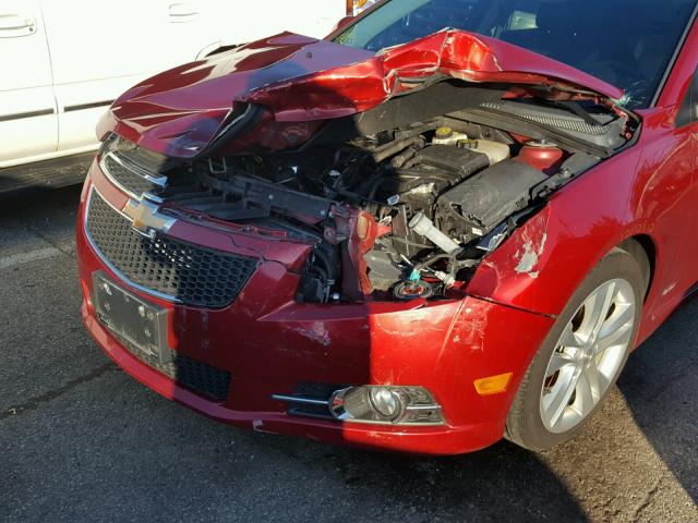 1G1PG5SB6D7328146 - 2013 CHEVROLET CRUZE LTZ RED photo 9