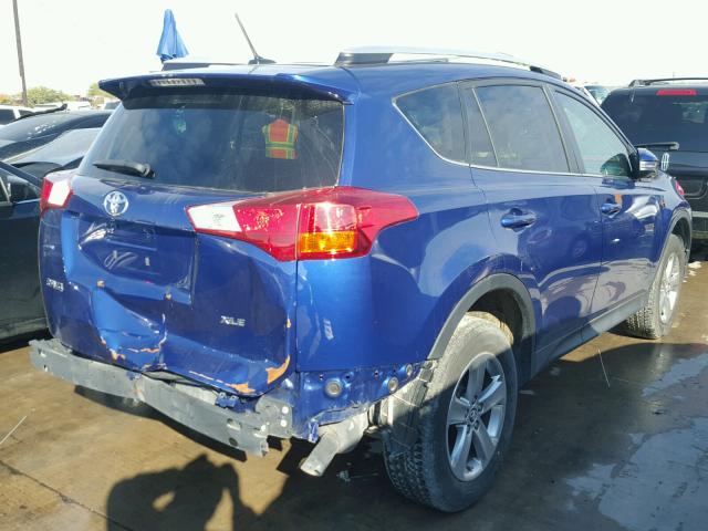 2T3WFREV3FW226300 - 2015 TOYOTA RAV4 BLUE photo 4