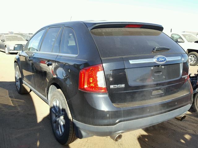 2FMDK4KC3CBA08778 - 2012 FORD EDGE LIMIT BLACK photo 3