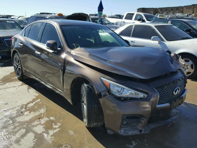 JN1BV7AP0EM675297 - 2014 INFINITI Q50 BASE BROWN photo 1