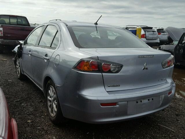 JA32U2FU7DU021833 - 2013 MITSUBISHI LANCER SILVER photo 3