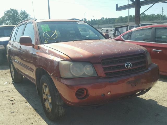 JTEHD21A110002301 - 2001 TOYOTA HIGHLANDER RED photo 1