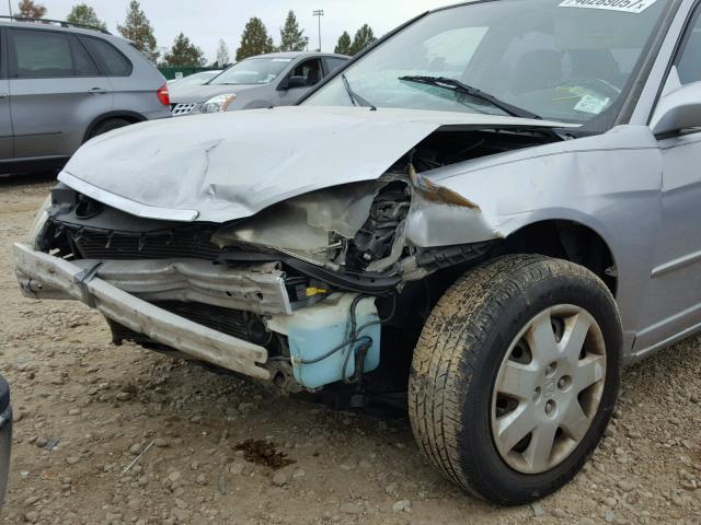 1HGES26761L001607 - 2001 HONDA CIVIC EX ვერცხლისფერი ფოტო 9
