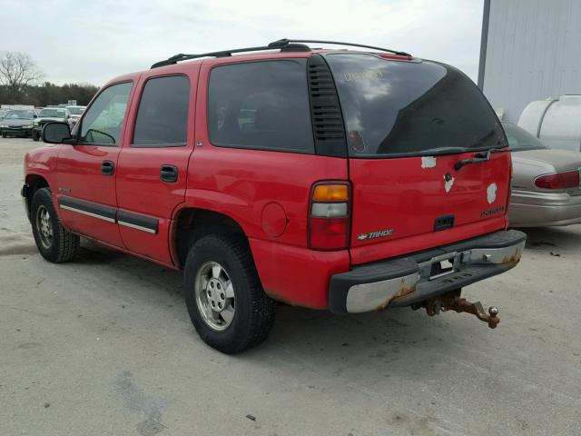 1GNEK13T5YJ182481 - 2000 CHEVROLET TAHOE RED photo 3