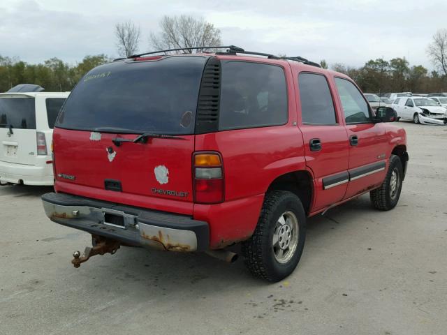 1GNEK13T5YJ182481 - 2000 CHEVROLET TAHOE RED photo 4