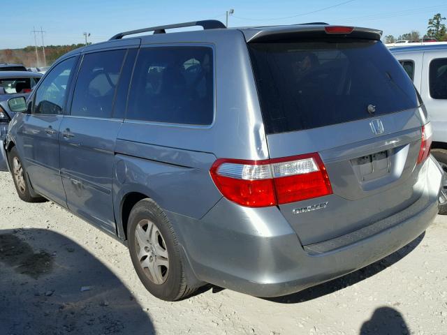 5FNRL38607B035741 - 2007 HONDA ODYSSEY EX BLUE photo 3