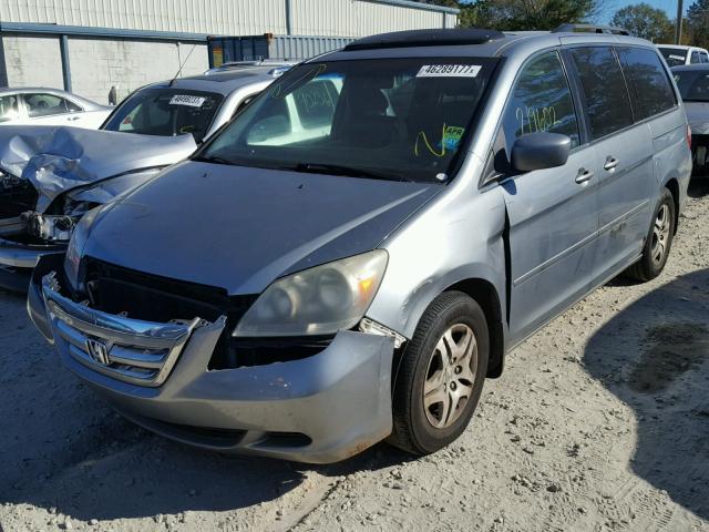 5FNRL38607B035741 - 2007 HONDA ODYSSEY EX BLUE photo 9