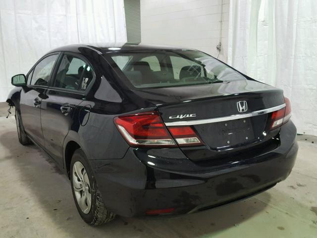 2HGFB2F52DH522523 - 2013 HONDA CIVIC LX BLACK photo 3