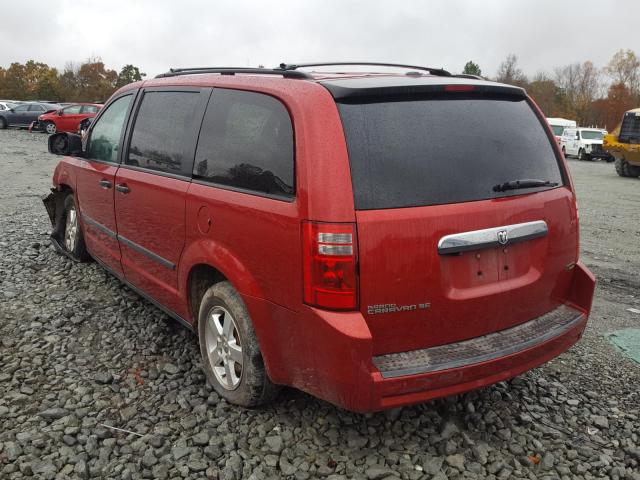 2D8HN44H88R752754 - 2008 DODGE GRAND CARA RED photo 3