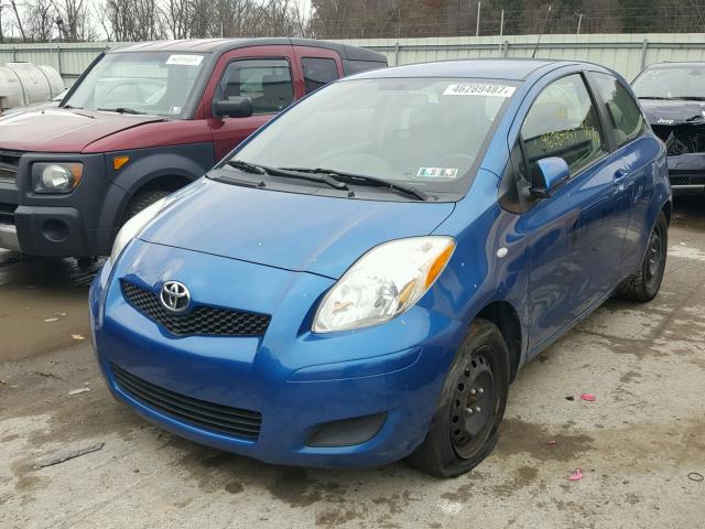 JTDJT4K32A5296363 - 2010 TOYOTA YARIS BLUE photo 2