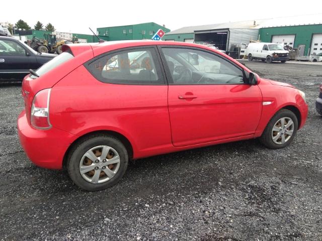 KMHCN35CX8U081740 - 2008 HYUNDAI ACCENT BAS RED photo 4