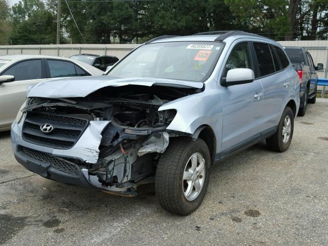 5NMSG73D48H206378 - 2008 HYUNDAI SANTA FE G BLUE photo 2