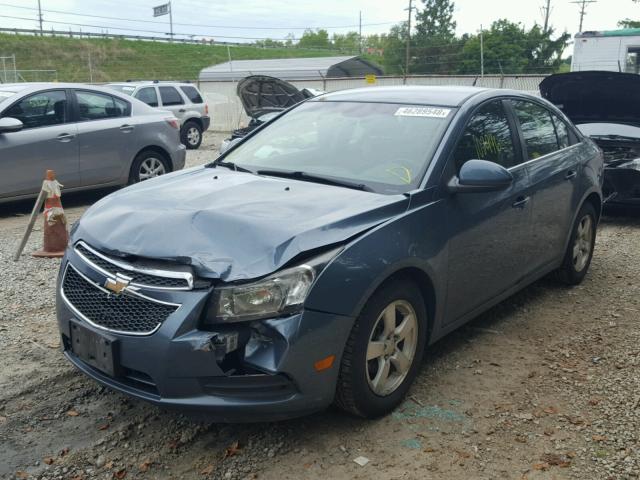 1G1PF5SC8C7205135 - 2012 CHEVROLET CRUZE LT BLUE photo 2