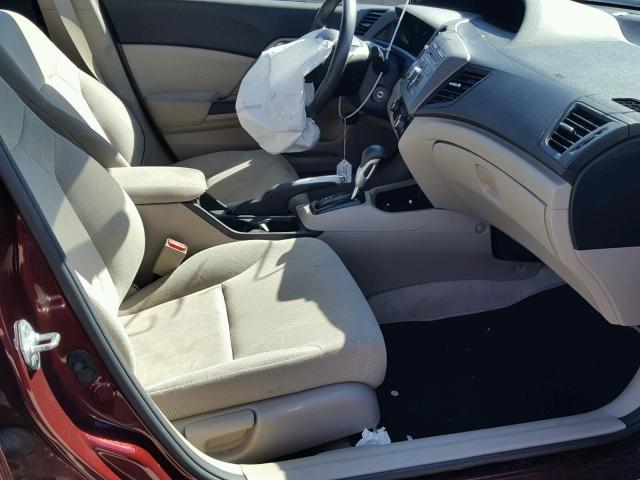 2HGFB2F88CH515360 - 2012 HONDA CIVIC EX ბურგუნდია ფოტო 5